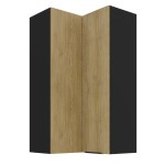 Eck-Hängeschrank Cremona schwarz 60x60 GN-108 2F (90°)