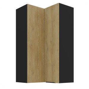 Eck-Hängeschrank Cremona schwarz 60x60 GN-108 2F (90°)