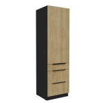 Hochschrank Cremona schwarz 60 DKS-210 3S 1F