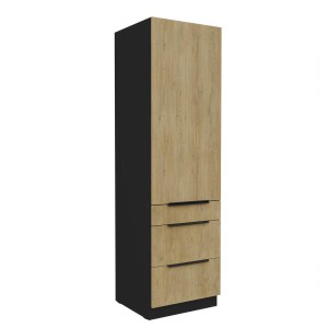 Hochschrank Cremona schwarz 60 DKS-210 3S 1F