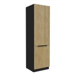 Kühl- Gefrierumbauschrank Cremona schwarz 60 LO-210 2F