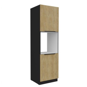 Backofenumbauschrank Cremona schwarz 60 DP-210 2F
