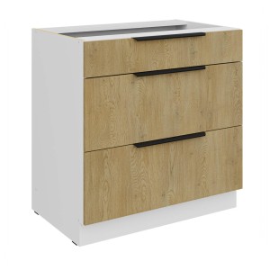 Unterschrank Cremona weiß 80 D 3S BB