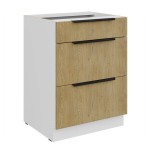 Unterschrank Cremona weiß 60 D 3S BB
