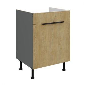 Spülenunterschrank Cremona Anthrazit 60 ZL 1S BB mit Auszug