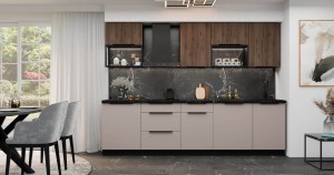 Küchenmöbel-Set Kochzeile Monza/ Arona 280cm mit Arbeitsplatte