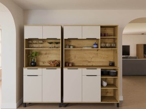 Buffet-Set "B" Küchenkredenz Solea Cashmere