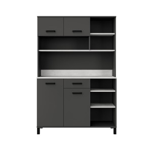 Buffet 120 cm Küchenkredenz Linda anthrazit