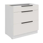 Unterschrank Aria weiß/weiß 80 D 3S BB