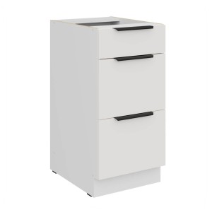  Unterschrank Aria weiß/weiß 40 D 3S BB