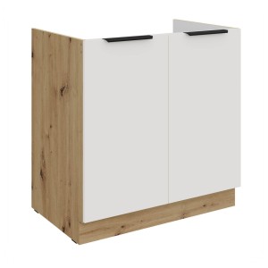 Spülenunterschrank Aria weiß/artisan 80 ZL 2F BB