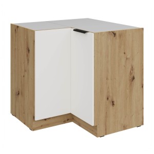 Eckunterschrank Aria weiß/artisan 90x90 DN 2F BB