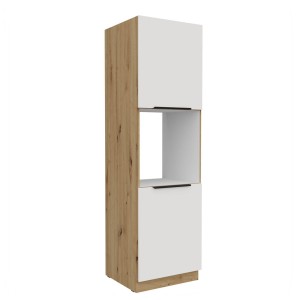 Backofenumbauschrank Aria weiß/artisan 60 DP-210 2F