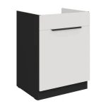 Spülenunterschrank Aria weiß/schwarz  60 ZL 1S BB