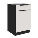 Unterschrank Aria weiß/schwarz 50 D 1F 1S BB