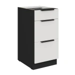 Unterschrank Aria weiß/schwarz 40 D 3S BB