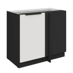 Eckanrichte Aria weiß/schwarz 105 ND 1F BB