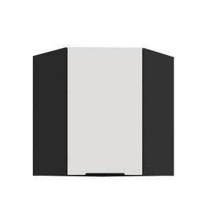 Eck-Hängeschrank Aria weiß/schwarz 60x60 GN-72 1F (45°)