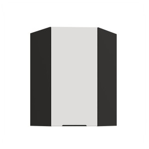 Eck-Hängeschrank Aria weiß/schwarz 60x60 GN-90 1F (45°)