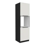 Backofenumbauschrank Aria weiß/schwarz 60 DP-210 2F