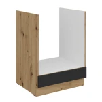 Herdumbauschrank Aria schwarz/artisan 60 D GAZ BB