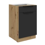Unterschrank Aria schwarz/artisan 50 D 1F 1S BB