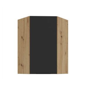 Eck-Hängeschrank Aria schwarz/artisan 60x60 GN-90 1F (45°)
