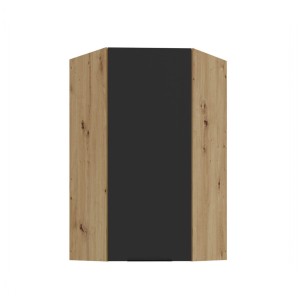 Eck-Hängeschrank Aria schwarz/artisan 60x60 GN-108 1F (45°)