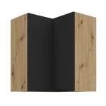 Eck-Hängeschrank Aria schwarz/artisan 60x60 GN-72 2F (90°)