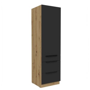 Hochschrank Aria schwarz/artisan 60 DKS-210 3S 1F