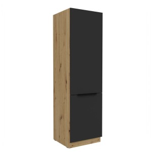 Kühl- Gefrierumbauschrank Aria schwarz/artisan 60 LO-210 2F