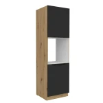 Backofenumbauschrank Aria schwarz/artisan 60 DP-210 2F