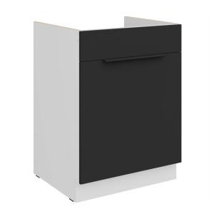 Spülenunterschrank Aria schwarz/weiß 60 ZL 1S BB