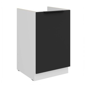 Spülenunterschrank Aria schwarz/weiß 50 ZL 1F BB