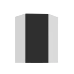 Eck-Hängeschrank Aria schwarz/weiß 60x60 GN-90 1F (45°)