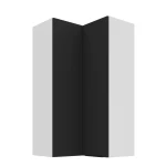 Eck-Hängeschrank Aria schwarz/weiß 60x60 GN-108 2F (90°)