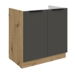 Spülenunterschrank Aria  graphit/artisan 80 ZL 2F BB