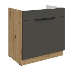Spülenunterschrank Aria graphit/artisan 80 ZL 1S BB