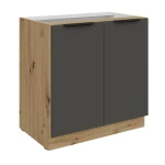 Unterschrank Aria graphit/artisan 80 D 2F BB
