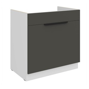 Spülenunterschrank Aria graphit/weiß 80 ZL 1S BB