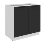 Unterschrank Aria schwarz/weiß 80 D 2F BB