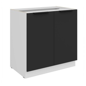 Unterschrank Aria schwarz/weiß 80 D 2F BB