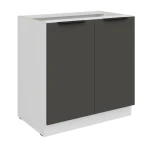 Unterschrank Aria graphit/weiß 80 D 2F BB