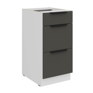 Unterschrank Aria graphit/weiß 40 D 3S BB