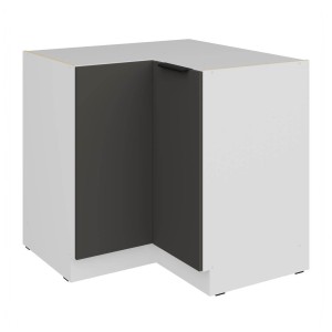 Eckunterschrank Aria graphit/weiß 90x90 DN 2F BB