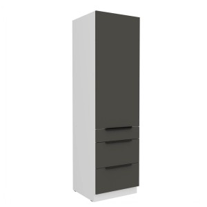 Hochschrank Aria graphit/weiß 60 DKS-210 3S 1F