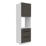 Backofenumbauschrank Aria graphit/weiß 60 DPS-210 3S 1F
