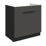 Spülenunterschrank Aria graphit/schwarz 80 ZL 1S BB
