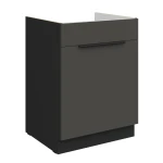 Spülenunterschrank Aria graphit/schwarz 60 ZL 1S BB