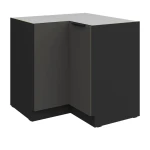 Eckunterschrank Aria graphit/schwarz 90x90 DN 2F BB